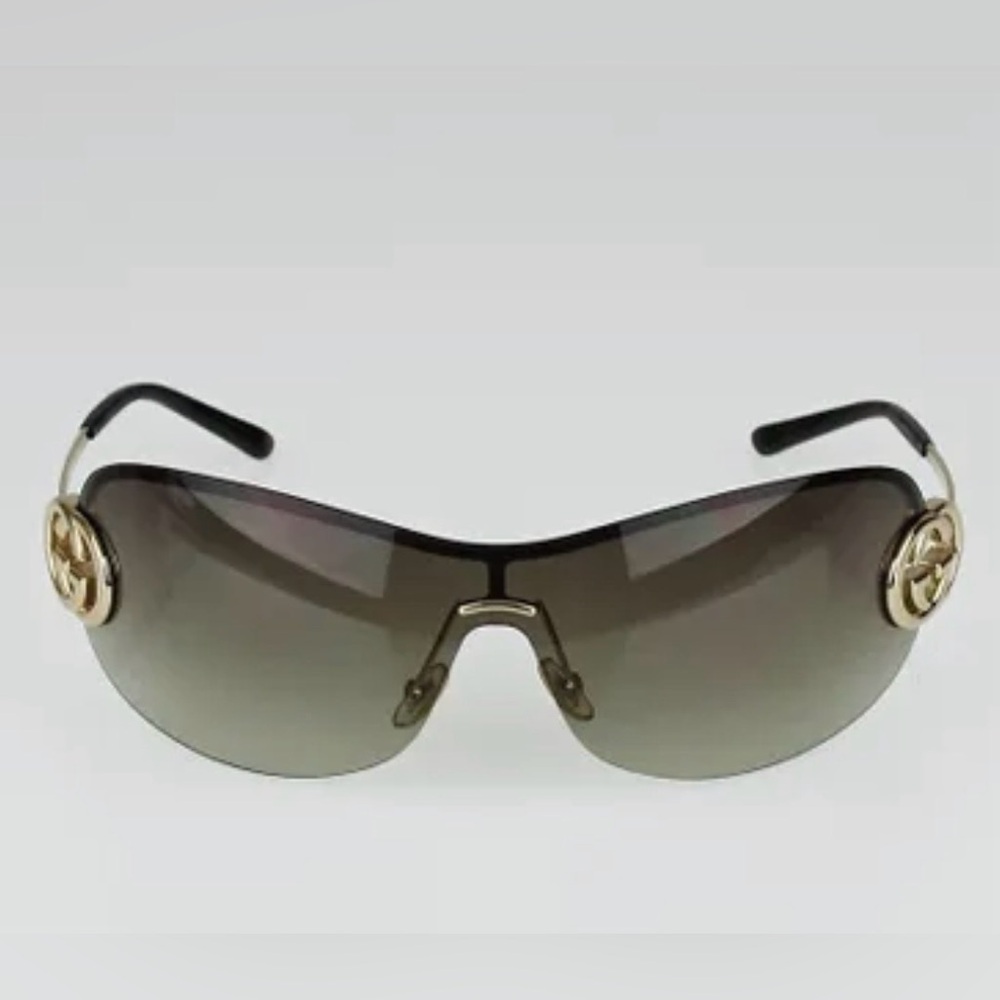 GUCCI Brown Gradient GG Logo Wrap Aviator Sunglasses 2773/S